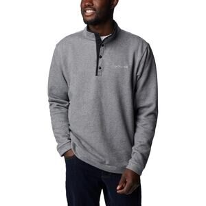 Columbia Men's Hart Mountain Half Snap, Charcoal Heather, Size XL